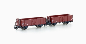Hobbytrain H24352 - N 2-tlg. offene Güterwagenset L6 der SBB; Ep. IV - Stahl-Ausführung